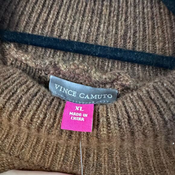 Vince Camuto Toasted Cable Knit Mock Neck Sweater - XL - Picture 7 of 9